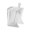 Cal-Mil 355 6in x 5.25in Clear Polycarbonate Scoop Holder with Hinged Lid 