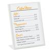 Cal-Mil 3671-811-15 8.5in x 11"H White Metal Tabletop Cardholder - 3 Each 
