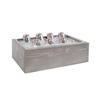Cal-Mil 3360-12-110 Aspen 12.5in x 21.5in x 6"H Gray Pine Wood Ice Housing 