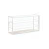 Cal-Mil 22416-113 Newport 42in x 18.5in 3-Tier White Pine Wood Display Case 