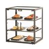 Cal-Mil 23870-3-13 Onyx 21in x 17in x 23"H Black Metal 3-Tier Display Case 