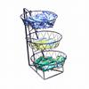 Cal-Mil 1292-3 12in x 18in x 22"H Black Wire 3-Tier Display Rack 