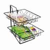 Cal-Mil 1293-2 12in x 15in x 15"H Black Wire 2-Tier Display Rack 