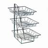 Cal-Mil 1293-3 12in x 19in x 20"H Black Wire 3-Tier Display Rack 
