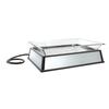 Cal-Mil IP101-220 27in x 19in x 10"H Black Plastic Ice Display Pedestal - 220V 