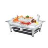 Cal-Mil IP1020-13 27in x 19in x 10"H Black Steel Ice Display Pedestal 