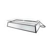 Cal-Mil IP201-220 48in x 24in x 14"H Black Plastic Ice Display Pedestal - 220v 