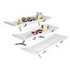 Cal-Mil PP1033-39 23in x 18in x 12"H Porcelain 3-Tier Display Platter 