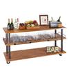 Cal-Mil 3698-6-84 Sierra 72in x 24in x 44"H Dining Room Cart with (3) Shelves 