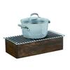 Cal-Mil 22423-112 Heritage 10in x 10.25in x 5.5"H Vintage Wood Chafing Dish 