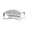 Cal-Mil 23807-49 Milo 24.25in x 15.25in x 12"H Chrome Chafing Dish 