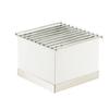 Cal-Mil 3011-55 Luxe 12in x 12in x 8.25"H White Metal Chafing Dish Frame 