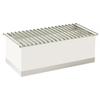 Cal-Mil 3012-55 Luxe 22in x 12in x 8.25"H White Metal Chafing Dish Frame 
