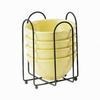 Cal-Mil 1237 6.5in x 6.5in Black Iron Wire Bowl Holder - 3 Each 