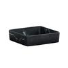 Cal-Mil 23739-12-124 12in x 12in x 3.25"H Black Marble Resin Square Bowl 