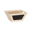 Cal-Mil 3593-12-71 Blonde 12in x 12in x 6"H Wood Square Bowl with 2 Handles 