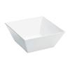 Cal-Mil SR263 Sierra 12inx 12inx 5"H White Melamine 6qt Square Bowl-3 Each 
