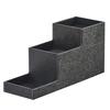 Cal-Mil 3665-13 4.5in x 14.25in x 6"H Black Plastic 3-Tier Display Stand 