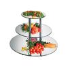 Cal-Mil MT240 Gourmet 24"Dia. x 18.75"H Mirror/Black Acrylic Display Stand 