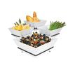 Cal-Mil SR1010-13 Gourmet 19in x 19in x 11"H Black Metal 3-Tier Display Stand 