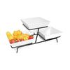 Cal-Mil SR2030-13 Gourmet 9in x 25in x 11"H Black Metal 2-Tier Display Stand 