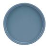 Cal-Mil 22026-6-111 6in Dia. x 1"H Stone Blue Melamine Low Rim Plate - 6 Each 