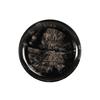 Cal-Mil 22351-10-120 Reactive 10in Dia. Glossy Black Melamine Coupe Plate - 6 Each 