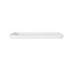 Cal-Mil 22025-13-15 Hudson 11in x 9.5in White Melamine Raised Rim Platter - 6 Each 