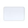 Cal-Mil 22025-96-15 Hudson 9in x 6in White Melamine Raised Rim Platter - 6 Each 