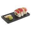 Cal-Mil 22098-13 8in x 4in Black Melamine Stackable Serving Tray - 3 Each 