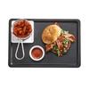 Cal-Mil 22100-13 13in x 9in Black Melamine Stackable Serving Tray - 3 Each 