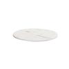 Cal-Mil 24409-8-81 8.75in Dia. x 0.75"H White Marble Melamine Tray - 6 Each 