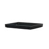 Cal-Mil 26110-1012-13 Hudson 13.25in x 10.5in x 1.5"H Matte Black Raised Rim Tray 