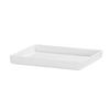 Cal-Mil 26110-1012-15 Hudson 13.25in x 10.5in x 1.5"H Matte White Raised Rim Tray 