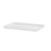 Cal-Mil 26110-1220-15 Hudson 21.5in x 13.25in x 1.5"H Matte White Raised Rim Tray 