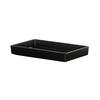 Cal-Mil 26110-610-13 Hudson 10.5in x 6.5in x 1.5"H Matte Black Raised Rim Tray 