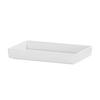 Cal-Mil 26110-610-15 Hudson 10.5in x 6.5in x 1.5"H Matte White Raised Rim Tray 