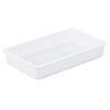 Cal-Mil 3470-15W 12in x 7in x 2"H White Melamine Serving Tray - 6 Each 