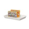 Cal-Mil 3505-15W 9in x 6.5in x 1"H White Melamine Serving Tray - 6 Each 