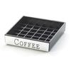 Cal-Mil 632-1 4in x 4in Black Drip Tray with Silver Trim - 1dz 