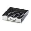Cal-Mil 632-2 4in x 4in Black Drip Tray with Silver Trim - 1dz 