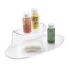 Cal-Mil 809-12 9.75in x 4.5in x 2.5"H Clear 2-Tier Hotel Amenity Display Tray 