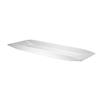Cal-Mil SR152 Sierra 23in x 7in x 1"H White Melamine Stackable Platter 
