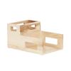 Cal-Mil 22068-71 Blonde 10.25in x 15in 2-Compartment Plate & Napkin Holder 