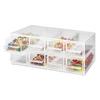 Cal-Mil 287 13in x 8in Clear Topping Bin with (8) Notched Drawers 