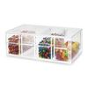 Cal-Mil 393 13in x 8in Clear Topping Bin with (4) Notched Drawers 