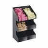 Cal-Mil 2054 Classic 10.25in x 6.75in Black Plastic Condiment Organizer 