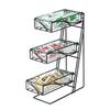 Cal-Mil 1235-13-43 5.25in x 14in x 18"H Black Wire Condiment Organizer 