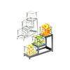 Cal-Mil 1803-4-49 4in x 12in Chrome Frame 3-Tier Condiment Organizer 
