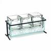 Cal-Mil 1806-5-13 13.5in x 5.5in Black Iron Condiment Organizer 